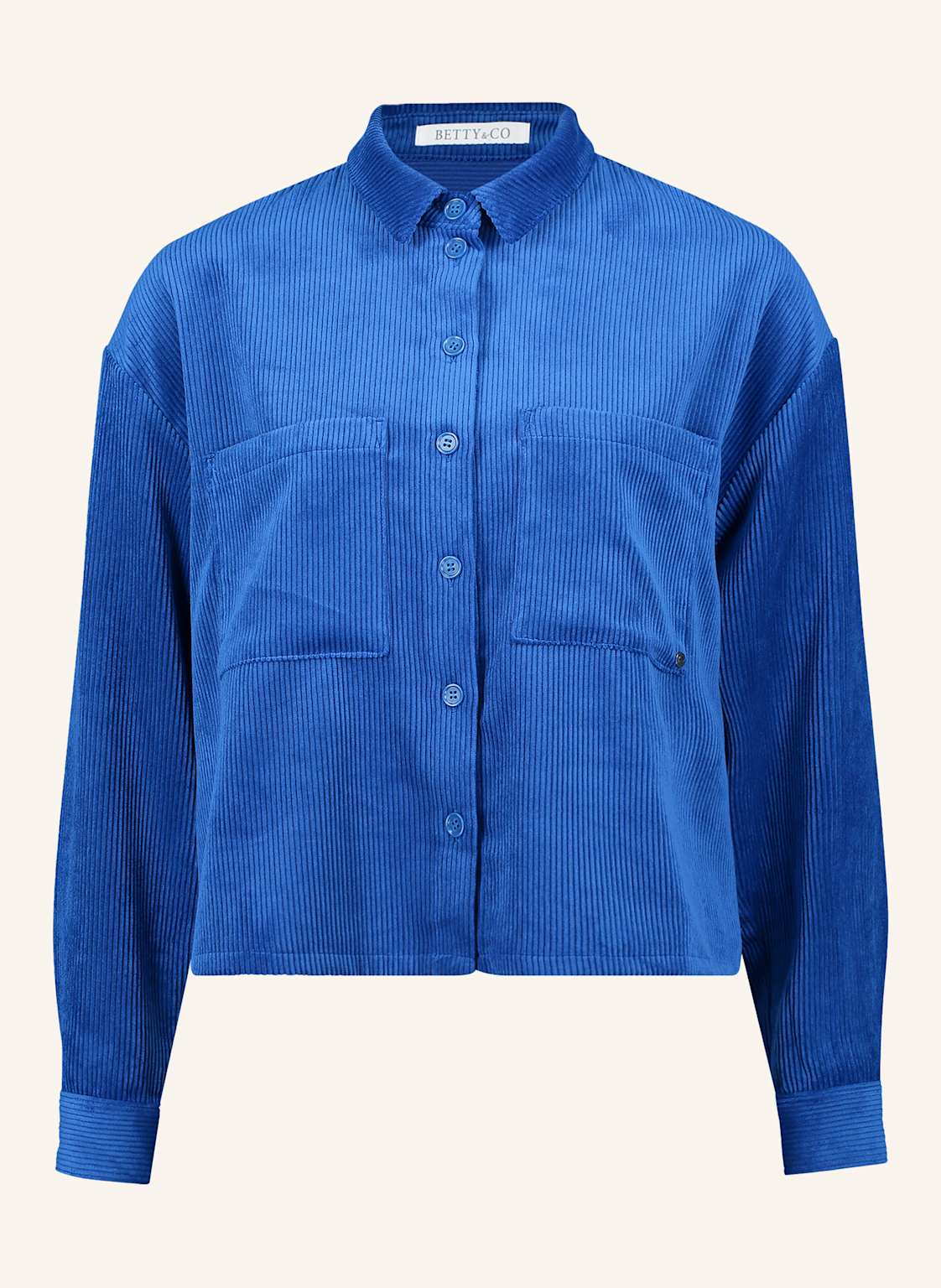 Betty&Co Overshirt Mit Kragen blau von BETTY&CO