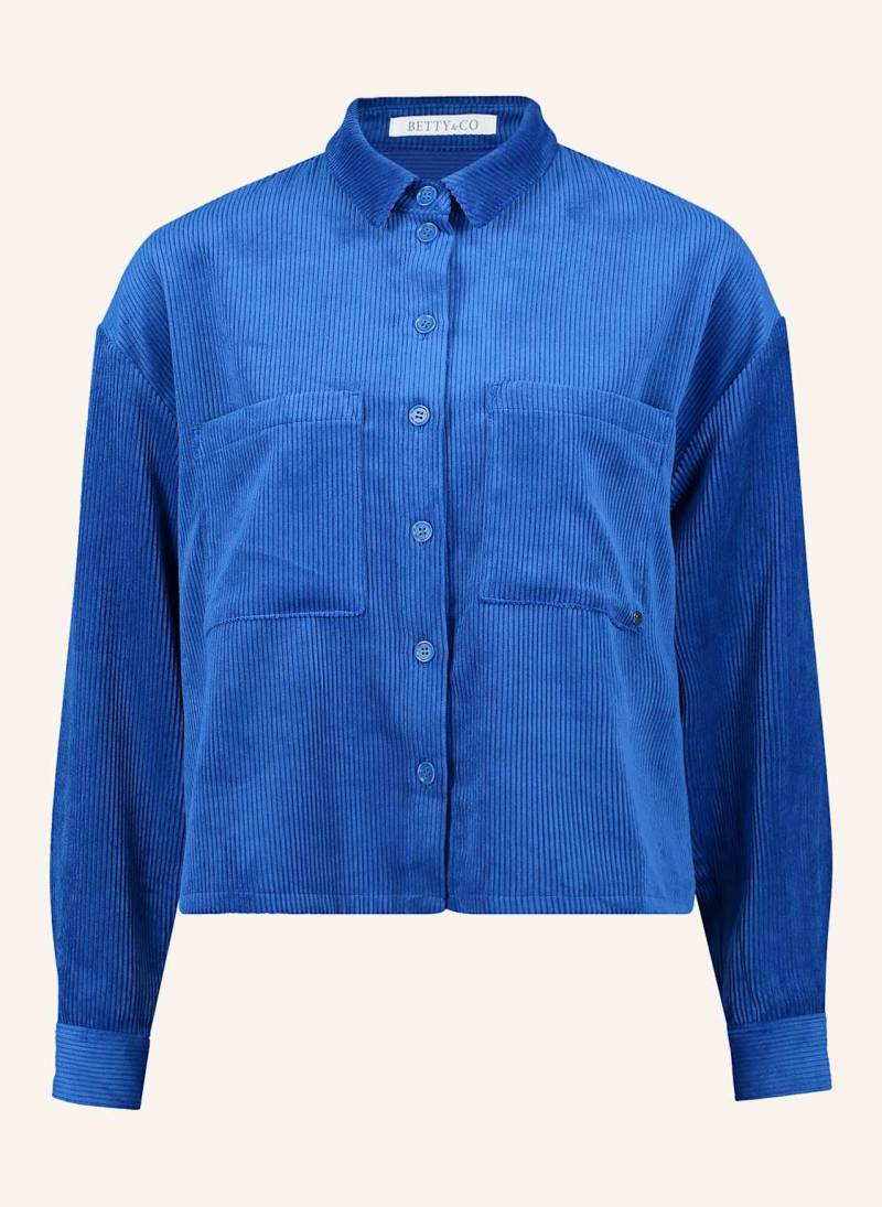 Betty&Co Overshirt Mit Kragen blau von BETTY&CO