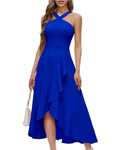 BETYFUL Abendkleider Cocktailkleid Damen Neckholder Sommerkleid Elegant für Hochzeit Festliches Party Lang Cocktail Kleid von BETYFUL