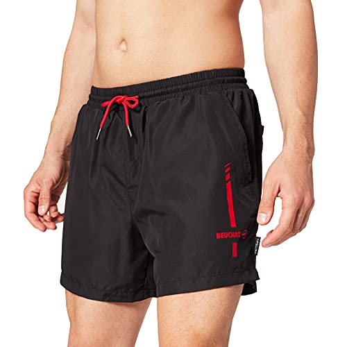 Beuchat Herren Short de bain Schwimmwindel, Schwarz/Rot, 50 von BEUCHAT