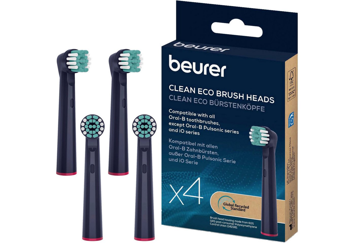 BEURER Aufsteckbürsten Beurer TB Bürstenköpfe Clean Eco Green Planet von BEURER