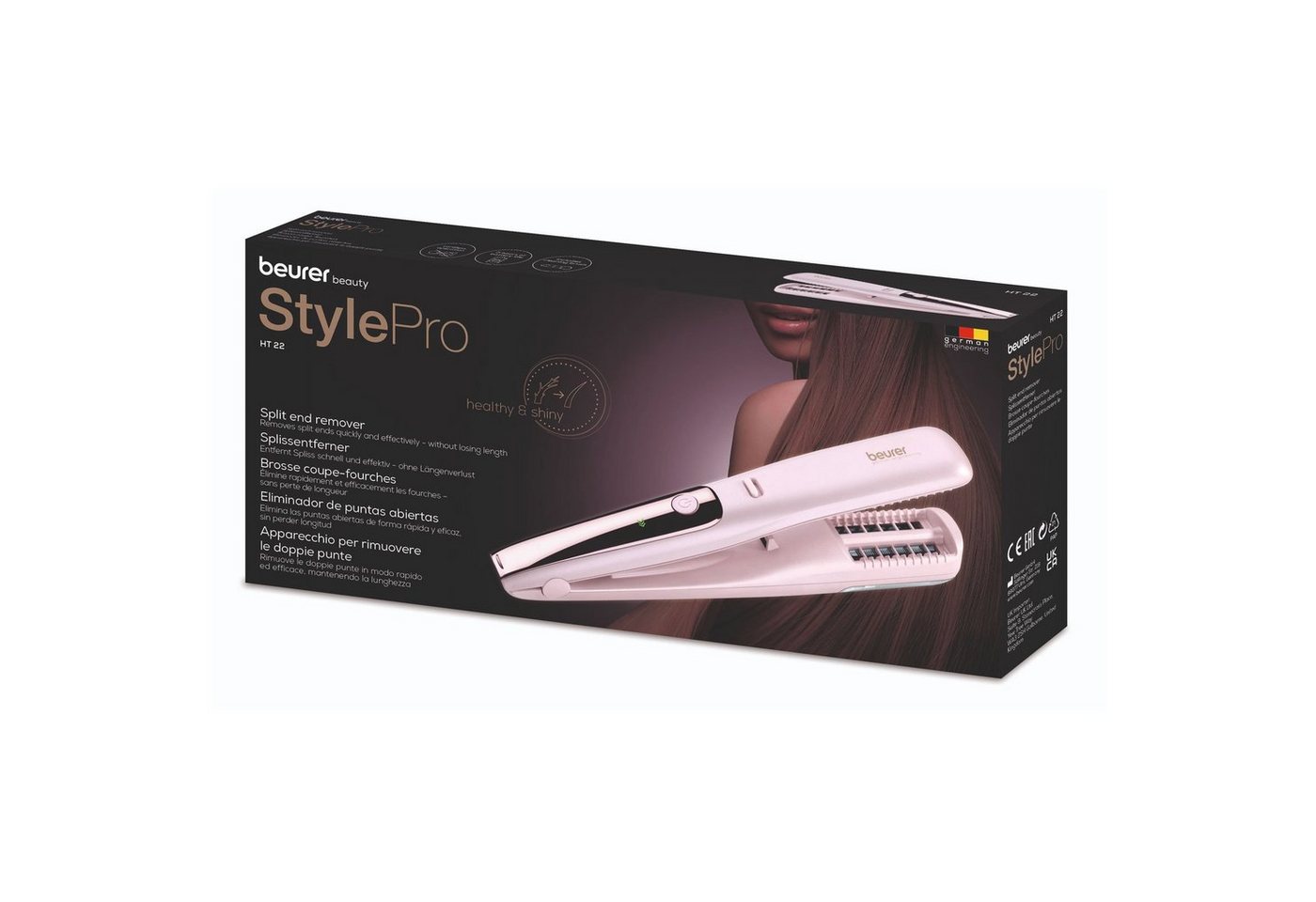 BEURER Glätteisen HT 22 Splissentferner, Auffangkammer, LED-Anzeige, Reinigungspinsel von BEURER