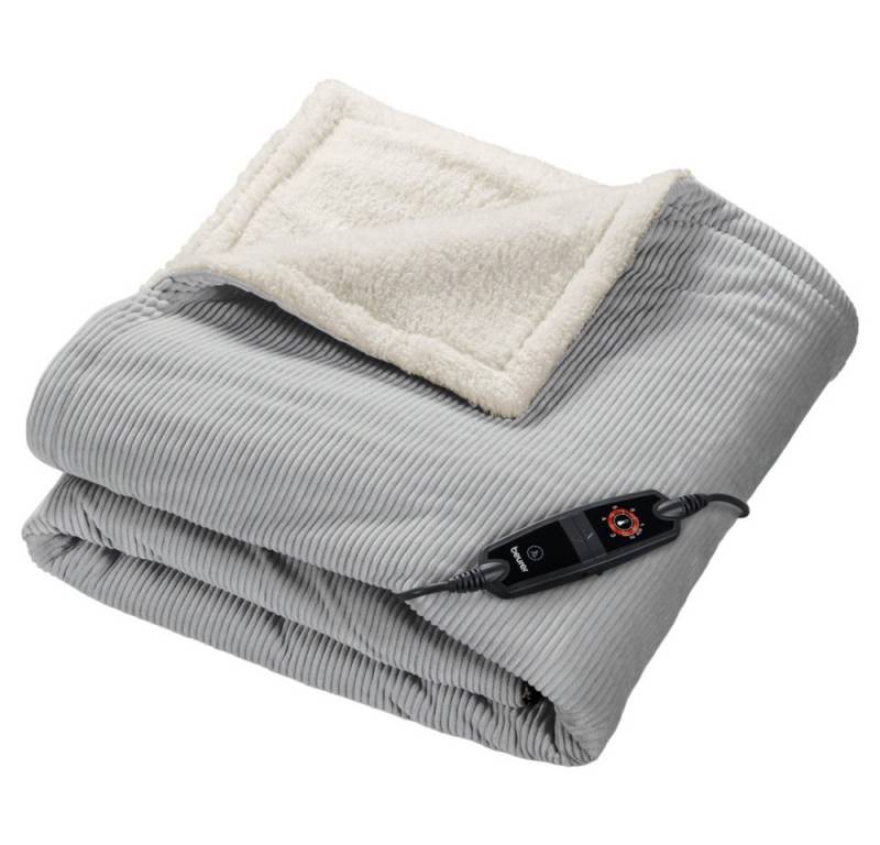 BEURER Heizdecke HD 81 Cord - Heizdecke - hellgrau von BEURER