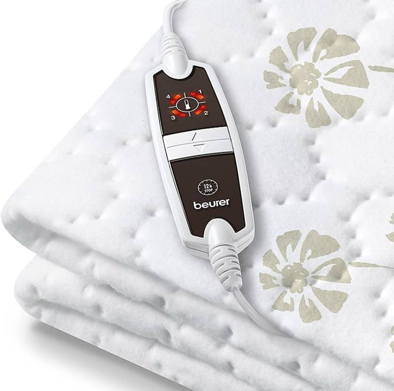 BEURER Heizdecke UB 60 Wärmeunterbett, 4 Stufen, 12 Std Timer, Rückschaltautomatik, Waschbar bis 30°C von BEURER