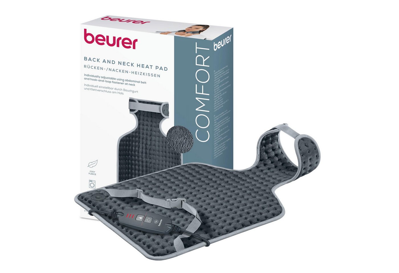 BEURER Heizkissen BEU HK 64, Rü/Na-Heizgerät in modernem Grau von BEURER