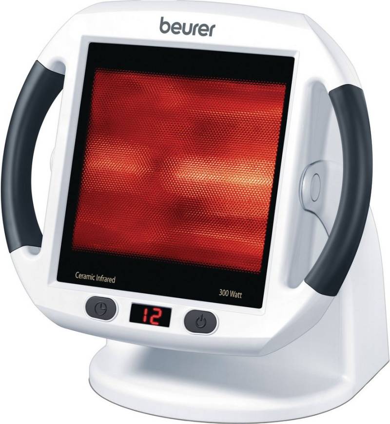 BEURER Infrarot-Wärmestrahler IL 50 tiefenwirksame Infrarotlampe mit 300 Watt, Medizinprodukt, Wohltuende Wärme bei Erkältungen und Muskelverspannungen von BEURER