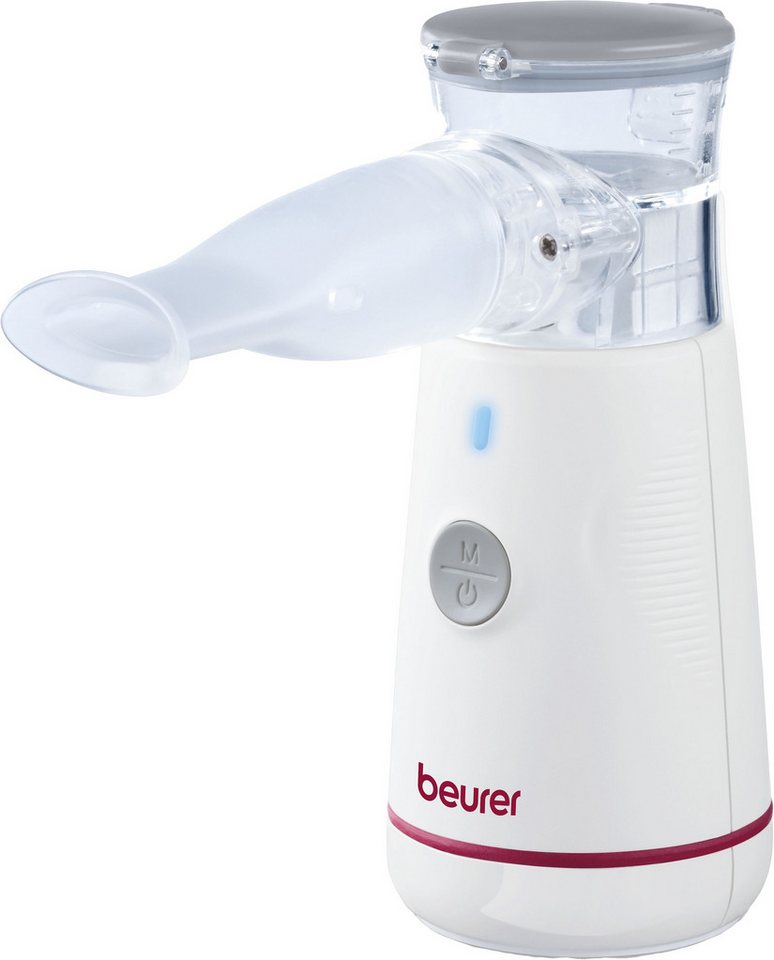 BEURER Inhalationsgerät IH 47, akkubetriebener, kompakter Inhalator, für zuhause und unterwegs, Hygienische Anwendung dank integrierter Selbstreinigungsfunktion von BEURER