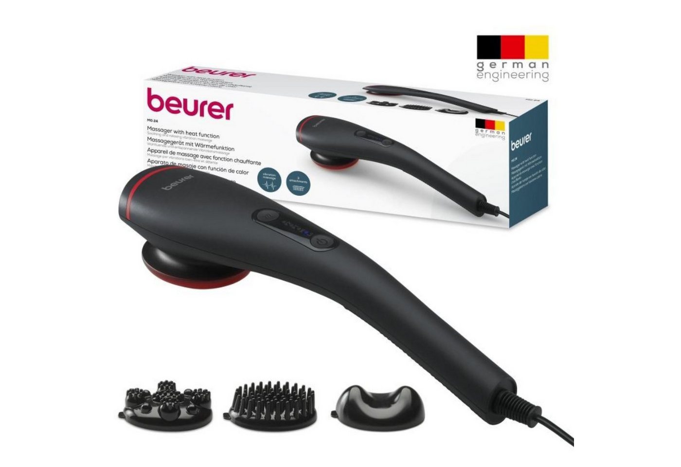 BEURER Massagegerät MG 24, Wärmefunktion, 2 Massageprogramme, 2 Intensitätsstufen von BEURER