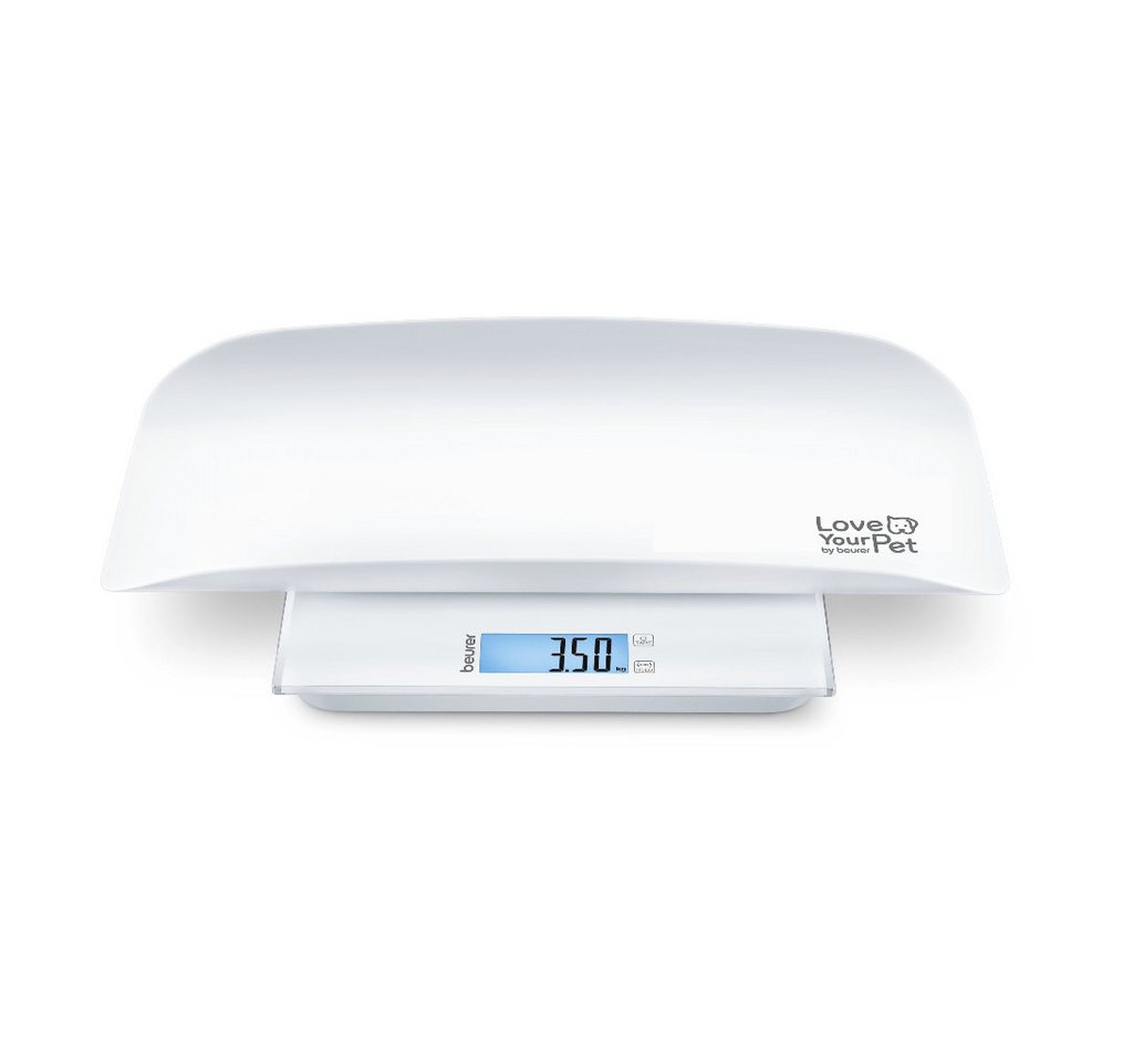 BEURER Personenwaage Polly Haustierwaage bis 180 Kg Multifunktion Präzision Vielseitigkeit, Trittfläche aus Sicherheitsglas, Tragkraft 180 kg, Überlastungsanzeige von BEURER