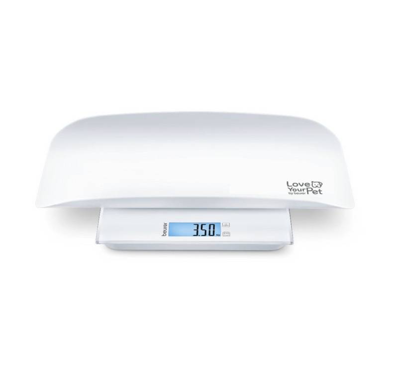 BEURER Personenwaage Polly Haustierwaage bis 180 Kg Multifunktion Präzision Vielseitigkeit, Trittfläche aus Sicherheitsglas, Tragkraft 180 kg, Überlastungsanzeige von BEURER