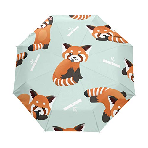 Niedlich Enkotonen Fuchs Regenschirm Auf-Zu Automatik UV-Schutz Taschenschirm Winddichter Umbrella Klein Leicht Schirm Kompakt Schirme für Jungen Mädchen Reise Strand Frauen von BEUSS