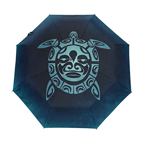 Schildkröte Regenschirm Auf-Zu Automatik Taschenschirm Winddichter Umbrella Klein Leicht Schirm Kompakt Schirme für Jungen Mädchen Reise Strand Frauen von BEUSS