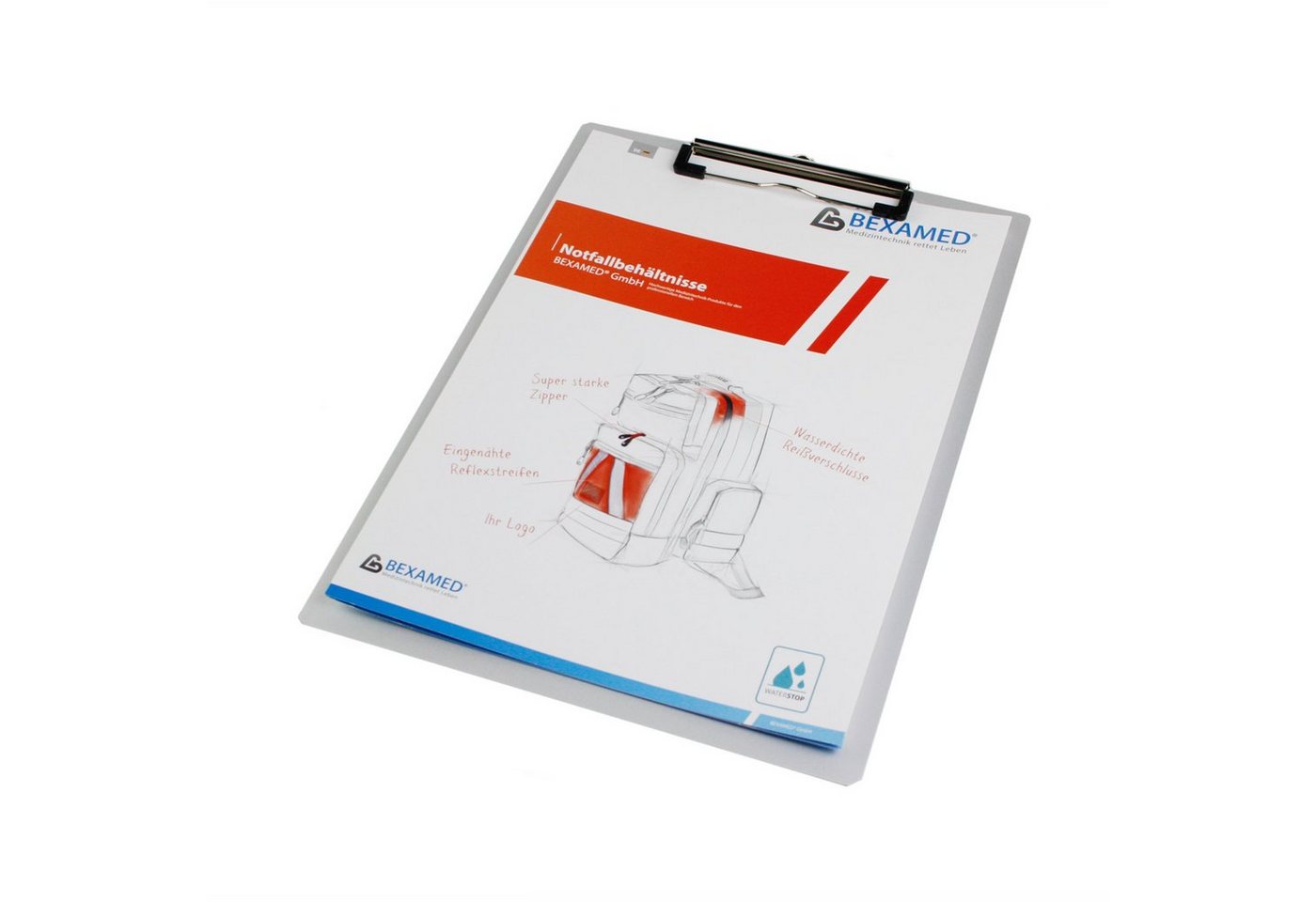 BEXAMED Arzttasche Clipboard ALU PRO Klemmbrett für DIN A4 von BEXAMED