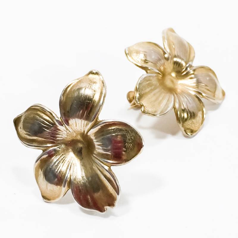 Vintage Marked Sterling Silber & Gold Vermeil, Schraub Ohrringe. Geißblatt-Blumen. 1930Er - 1940Er Jahre Vintage Marked Sterling Silber & Gold Vermeil, Schraub Ohrringe. Geißblatt-Blumen. 1930Er - 1940Er Jahre von BEXLEYDRIVEVINTAGE