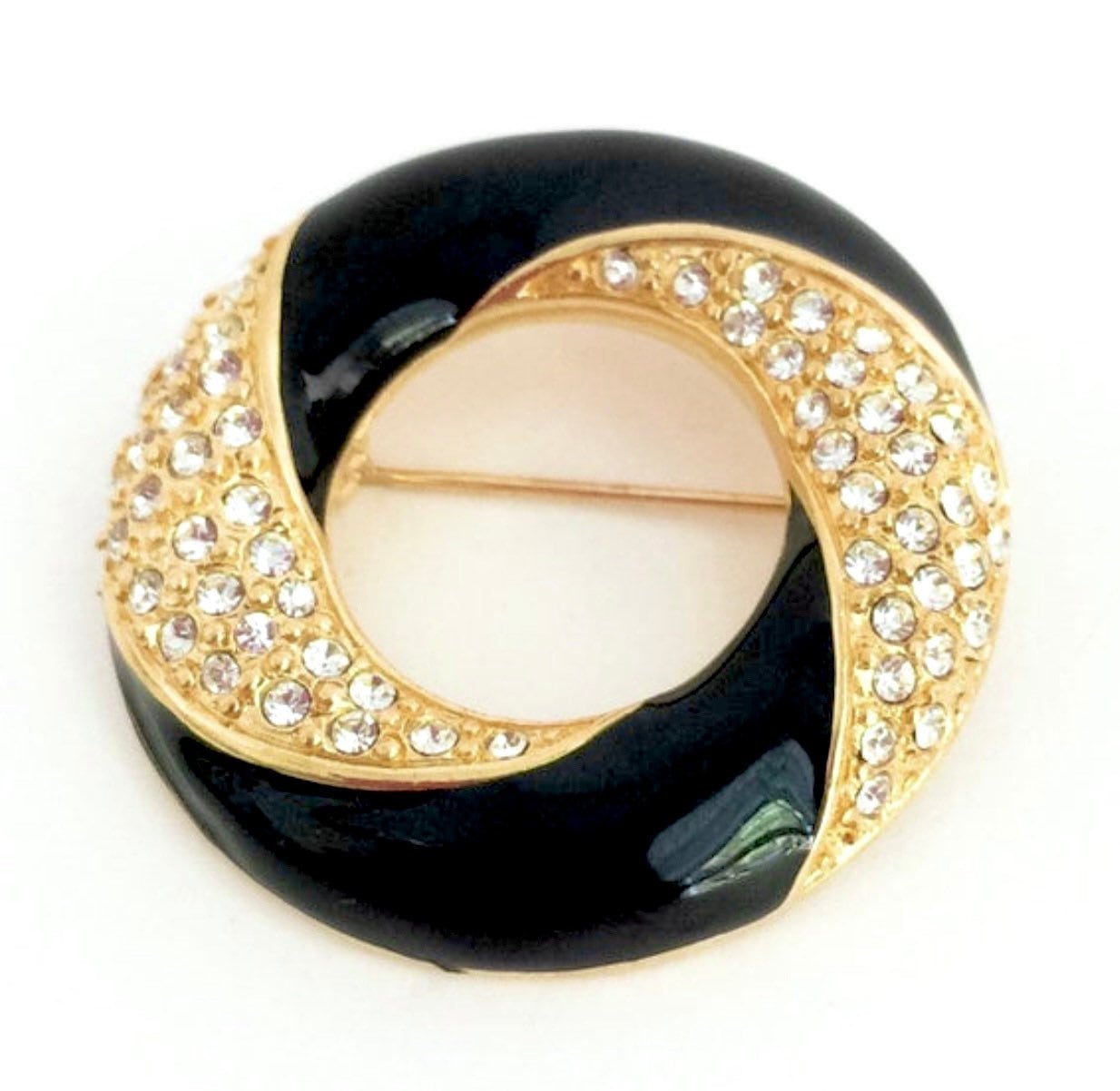 Vintage Signiert Napier Susan Caplan Schwarz Emaille Vergoldet Pavé Strass Brosche/Pin Vintage Signiert Napier Susan Caplan Schwarz Emaille Vergoldet Pavé Strass Brosche/Pin von BEXLEYDRIVEVINTAGE