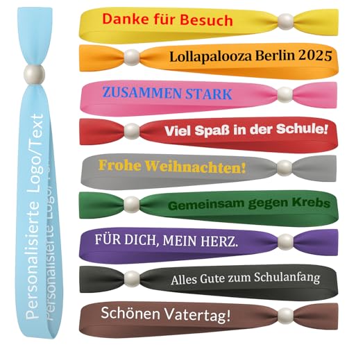 BEXOA Personalisierte Stoffarmbänder mit Text, Logo oder Symbol – Verstellbare Event-Armbänder für Partys, Festivals, Clubs, Konzerte & Veranstaltungen, 30 bis 1000 Stück BEXOA Personalisierte Stoffarmbänder mit Text, Logo oder Symbol – Verstellbare Event-Armbänder für Partys, Festivals, Clubs, Konzerte & Veranstaltungen, 30 bis 1000 Stück von BEXOA