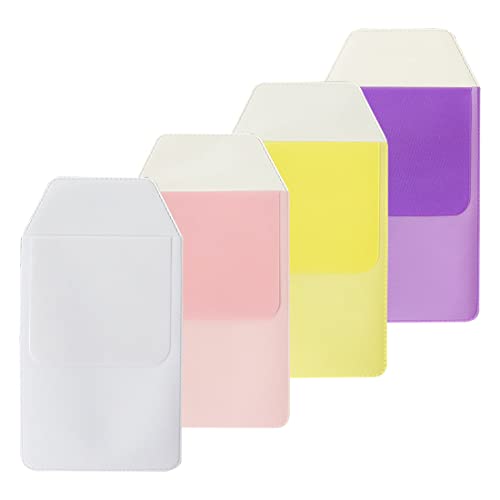 4 Stück Auslaufsicherer Stifthalter, Hemdtaschen-Schutz-PVC-Stifthalter-Federmäppchen,Pocket Protector for Shirts, PVC Stifthalter Bleistiftbeutel, Stifte Taschenschutz, Stifthalter Für Hemden von BEYEQCEZ