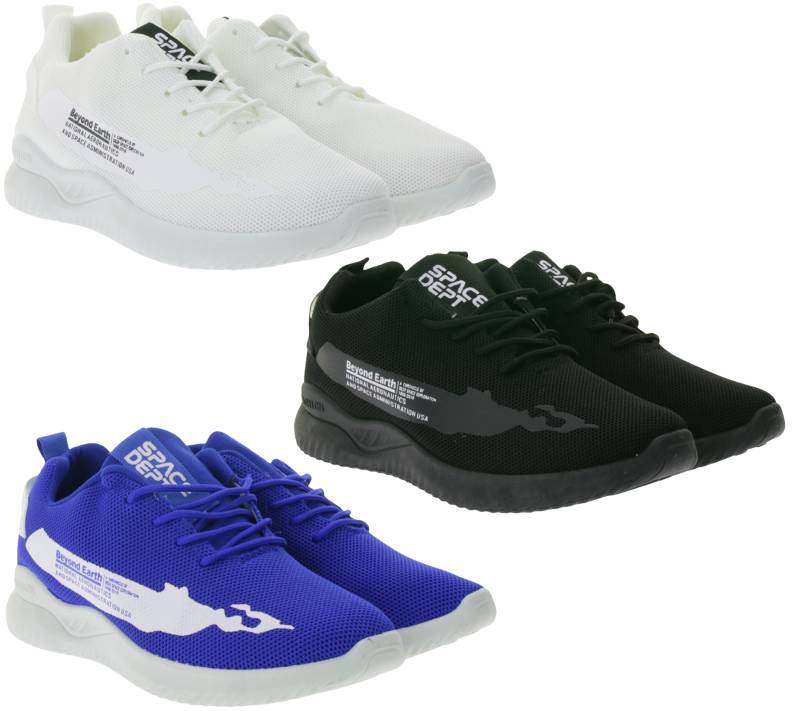 BEYOND THE RAINBOW Freizeit-Sneaker mit NASA Schriftzug Alltags-Schuhe Turnschuhe GNS-603 Blau, Weiß oder Schwarz von BEYOND THE RAINBOW