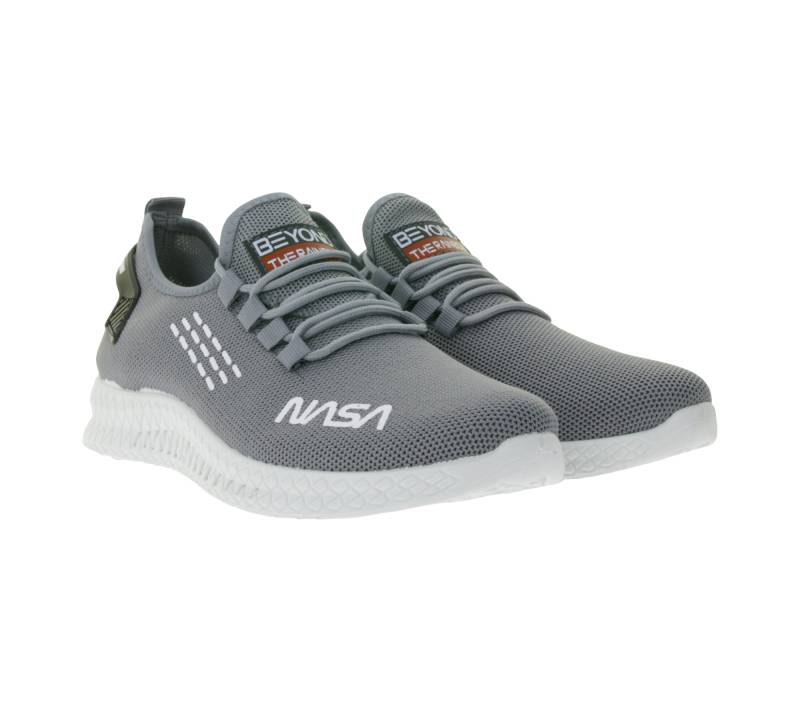 BEYOND THE RAINBOW Herren Freizeit-Sneaker mit NASA Schriftzug Alltags-Schuhe Turnschuhe CSK2064 Grau von BEYOND THE RAINBOW
