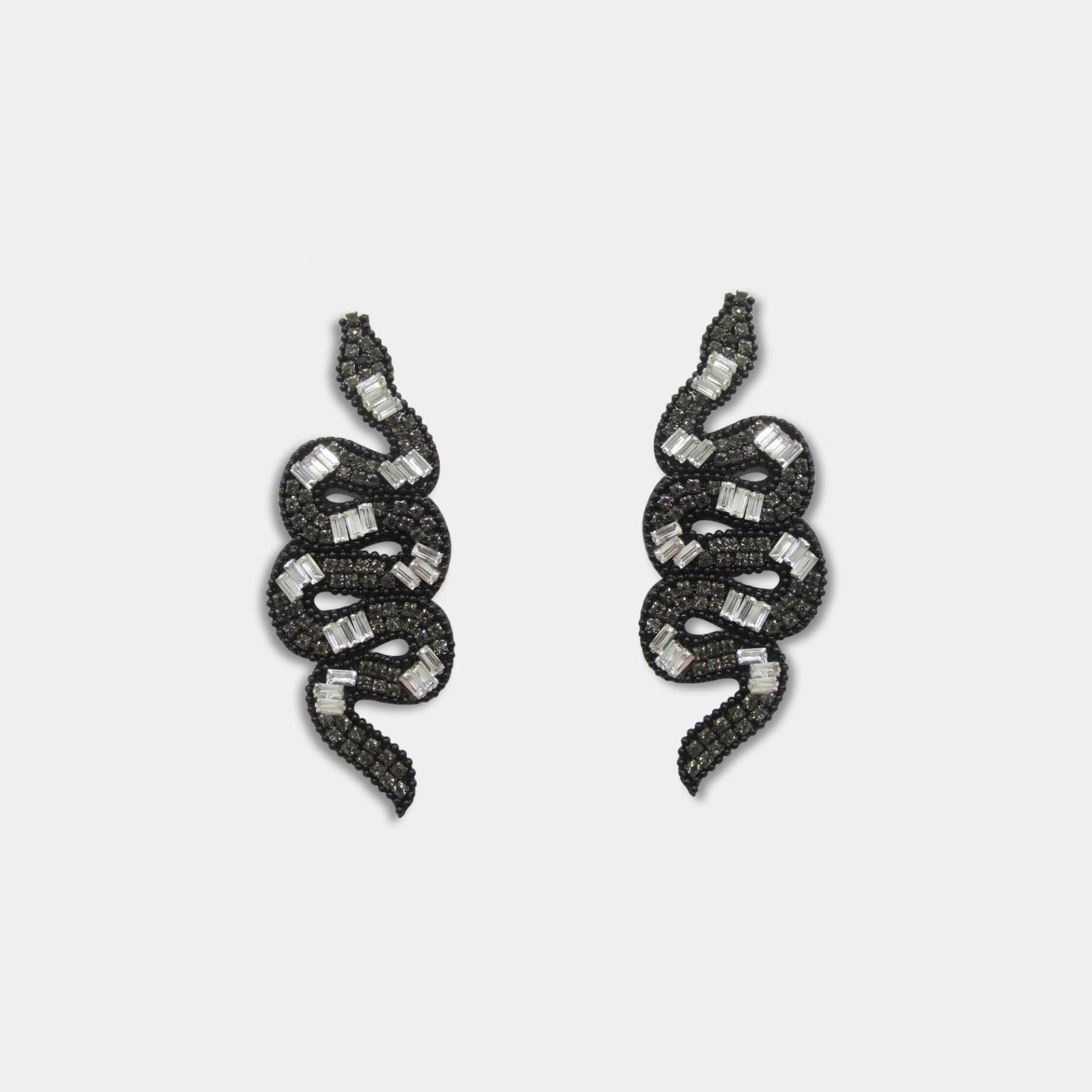 strass Schlange Ohrringe Damen Modeschmuck | Kleine Größe von BEZALELnewyork