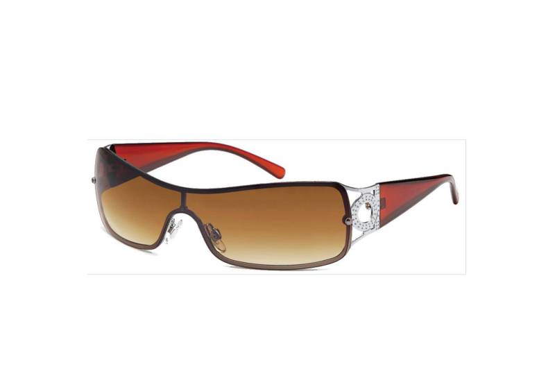 BEZLIT Eyewear Monoscheibensonnenbrille Damen Monoscheiben Sonnenbrille (1-St) mit verziertem Bügel von BEZLIT Eyewear