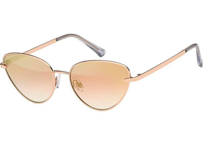 BEZLIT Eyewear Retrosonnenbrille Damen Sonnenbrille Rundglas (1-St) mit gelb-rosa verspiegelt dunkle gläser von BEZLIT Eyewear