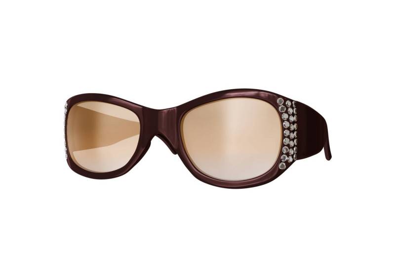 BEZLIT Eyewear Retrosonnenbrille Damen Designer Sonnenbrille Retro Strasssteine (1-St) mit verziertem Bügel von BEZLIT Eyewear