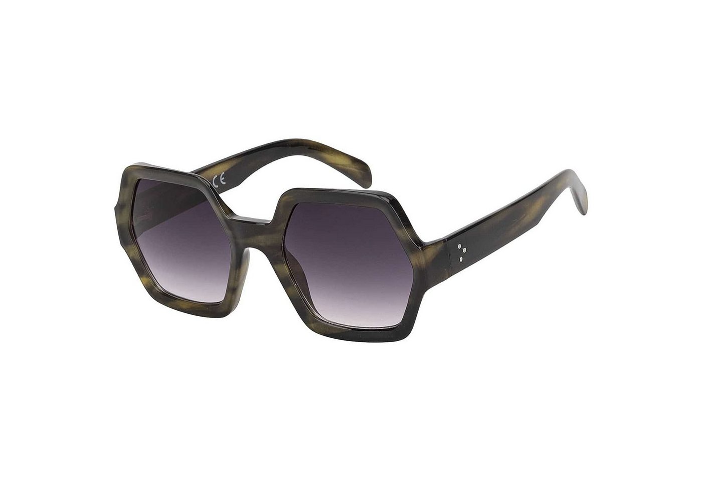 BEZLIT Eyewear Retrosonnenbrille Große Designer Damen Sonnenbrille (1-St) mit violett und braunen Linsen von BEZLIT Eyewear