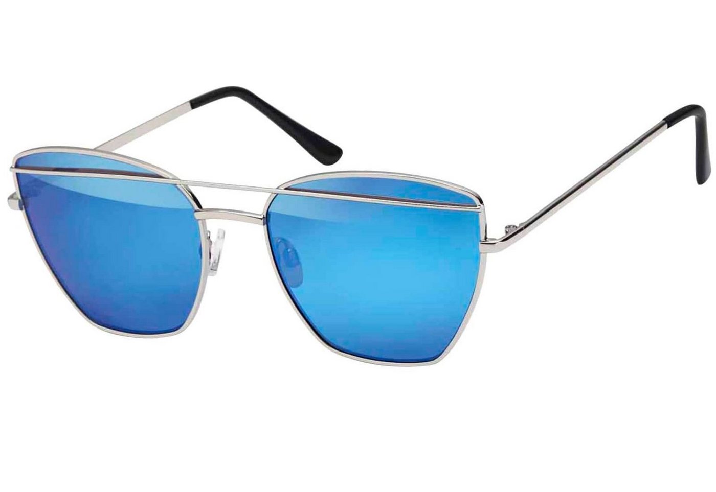 BEZLIT Eyewear Sonnenbrille Schmetterlingsform Designer Damen Sonnenbrille (1-St) mit verspiegelten, schwarz, blau und grünen Linsen von BEZLIT Eyewear