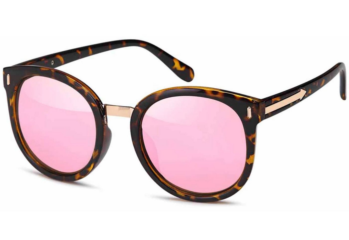 BEZLIT Eyewear Wayfarer Rundglas Designer Damen Sonnenbrille (1-St) mit blauen, grünen und rosa Linsen von BEZLIT Eyewear