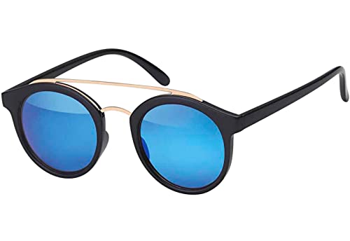 BEZLIT Damen Deppelsteg Designer Sonnenbrille Blau Schwarz von BEZLIT