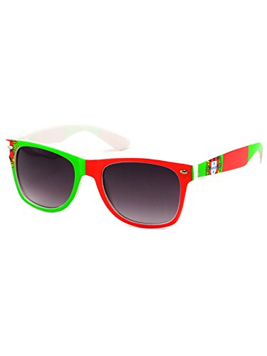 BEZLIT Damen Herren Kinder WM Katar Fanbrille 2022 WM Fanartikel Sonnenbrille 22712 Portugal Schwarz von BEZLIT