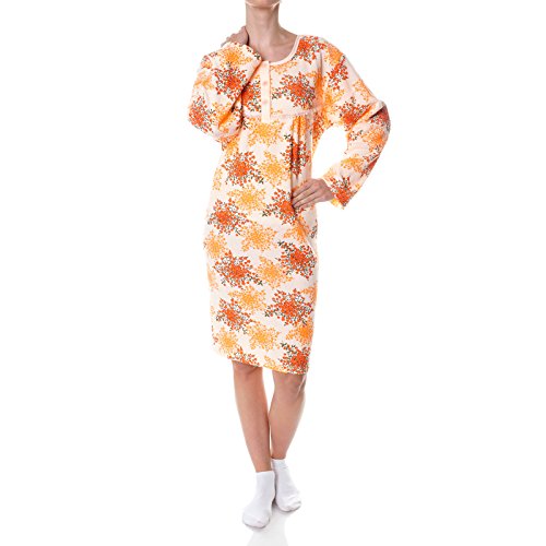 BEZLIT Damen Nachthemd Schlafshirt Nighty Sleepshirt Negligee 21692 Orange M von BEZLIT