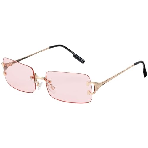 BEZLIT Damen Sonnenbrille Rechteckiges Design Rosa von BEZLIT
