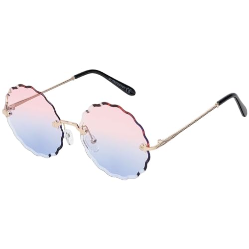 BEZLIT Damen Sonnenbrille Runde Form Rosa/Blau von BEZLIT