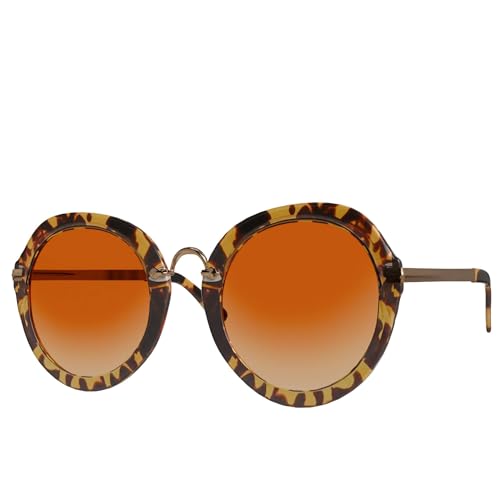 BEZLIT Damen Sonnenbrille Rundglas Designer Braun Leopard 30412 von BEZLIT