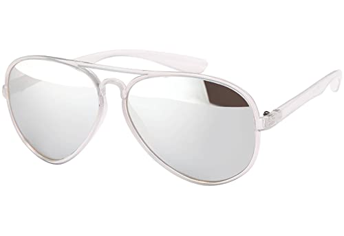 BEZLIT Damen Sonnenbrille Rundglas Designer Silber Weiß von BEZLIT