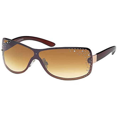 BEZLIT Damen Sonnenbrille Strasssteine A0553 Braun mit Strass von BEZLIT