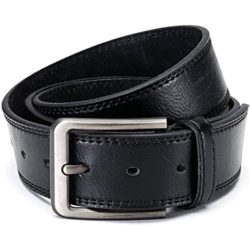 BEZLIT Herren Gürtel Dorn Metallschließe Spalt-Leder 30428 (Schwarz, 115 cm) von BEZLIT