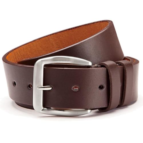BEZLIT Herren Jeans Hosen Gürtel Doppel Schlaufe Braun 115 cm von BEZLIT