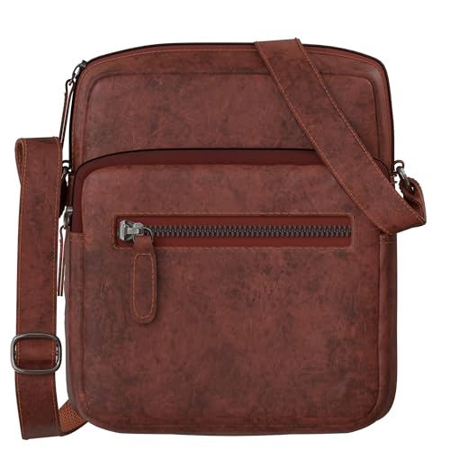 BEZLIT Herren Umhängetasche Leder Italien Schultertasche 30653 Sandel von BEZLIT