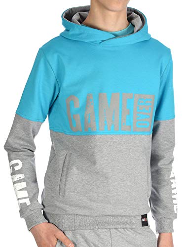 BEZLIT Jungen Kinder Hoodie Kapuzenpullover Game Over 30043 Blau Türkis 116 von BEZLIT