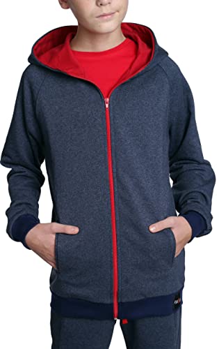 BEZLIT Jungen Sweatjacke mit Kapuze meliert Blau 122 von BEZLIT