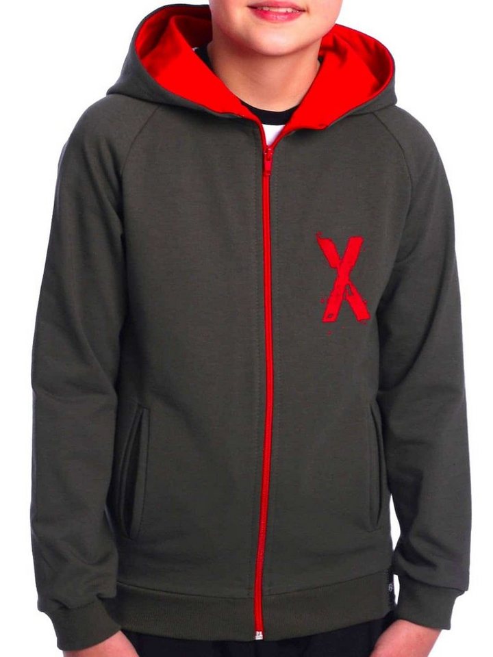 BEZLIT Kapuzensweatjacke Jungen Sweatjacke mit Rücken Print (1-tlg) Sweatshirt mit Kapuze Kängurutasche Hoodie mit Print von BEZLIT