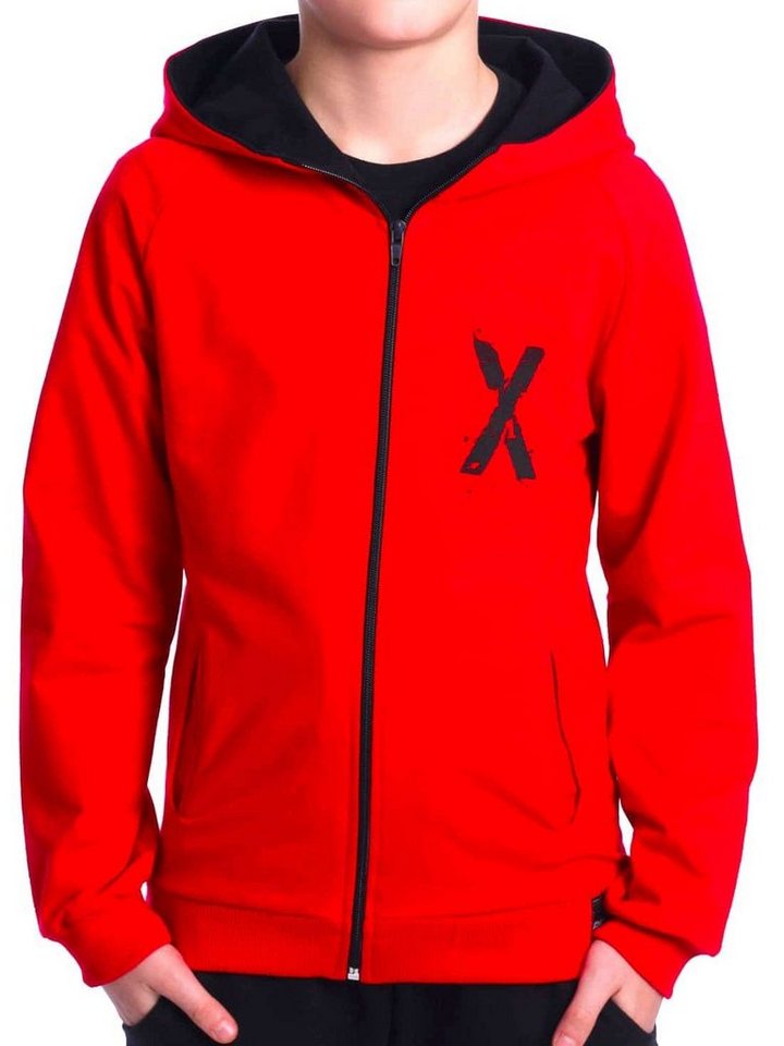 BEZLIT Kapuzensweatjacke Jungen Sweatjacke mit Rücken Print (1-tlg) Sweatshirt mit Kapuze Kängurutasche Hoodie mit Print von BEZLIT