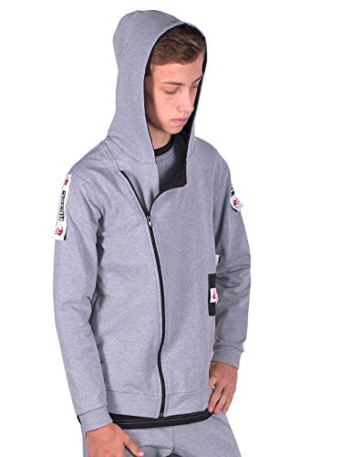 BEZLIT Kinder Jungen Hoodie Kapuzen Pullover 30145 Grau 158 von BEZLIT