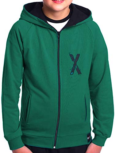 BEZLIT Kinder Jungen Hoodie Kapuzen Pullover Sweatshirt Sweater Sweatjacke Pulli 30237 Grün 122 von BEZLIT