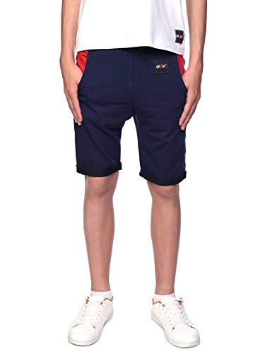 BEZLIT Kinder Jungen Shorts Kurze-Hose Bermuda Capri-Short Hosen Strech 30069 Navy-Rot 128/134 von BEZLIT