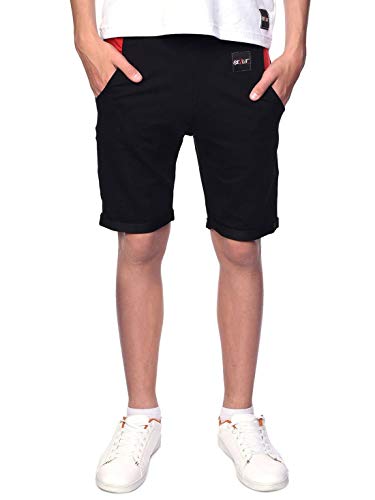 BEZLIT Kinder Jungen Shorts Kurze-Hose Bermuda Capri-Short Hosen Strech 30069 Schwarz-Rot 164 von BEZLIT