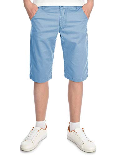 BEZLIT Kinder Kurze-Hose Jungen Chino-Shorts Capri-Shorts Bund Verstellbar Kinder-Shorts 30057 Hellblau 110 von BEZLIT